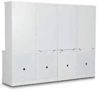 Newport White Door Bookcase Wall