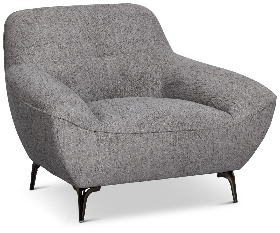 Zoey Dark Gray Fabric Chair