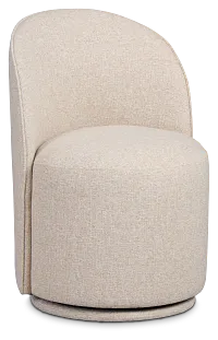 Claude Beige Round Upholstered Side Chair