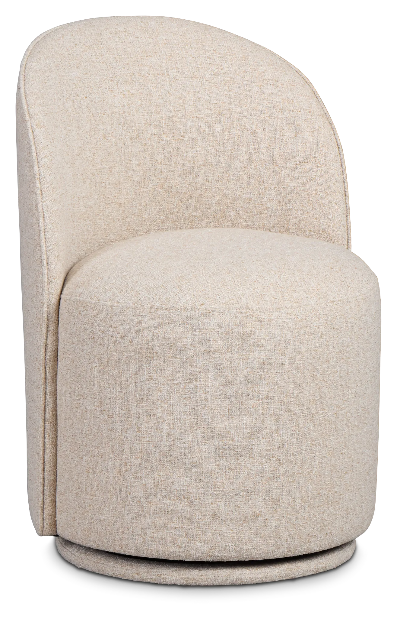 Claude Beige Round Upholstered Side Chair