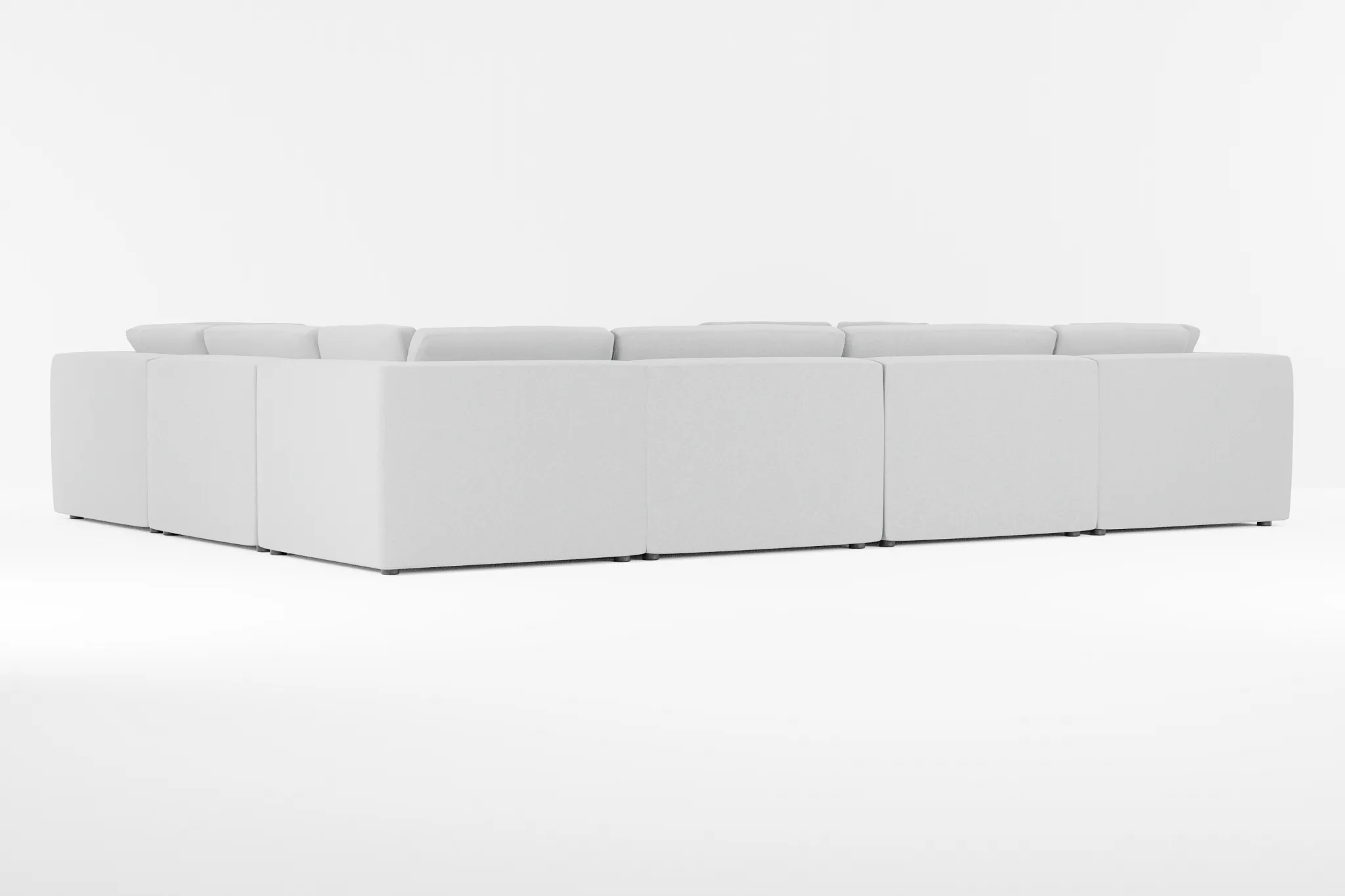 Destin Suave Gray Fabric 8-piece Modular Sectional