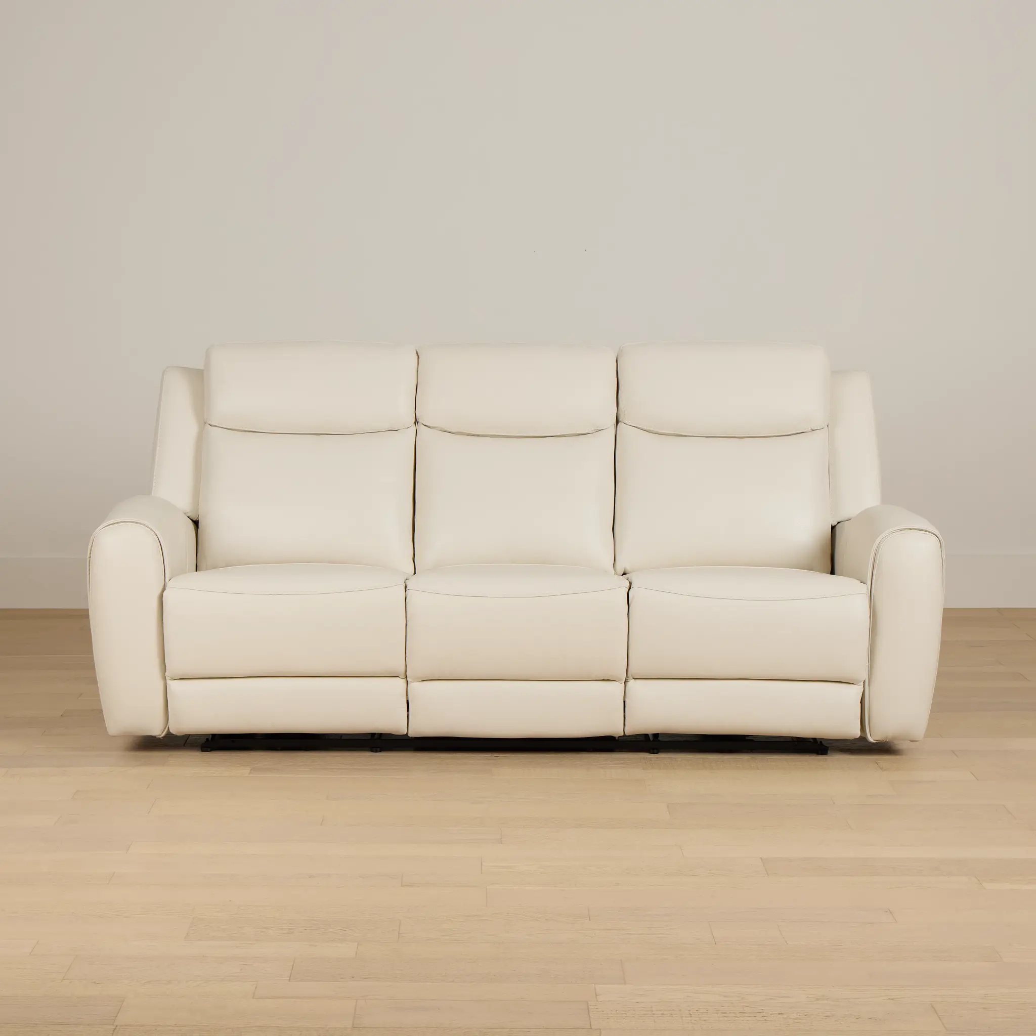 Walker Ivory Lthr/vinyl Power Reclining Sofa W/ Power Headrest Walker Ivory Lthr/vinyl Power Reclining Sofa W/ Power Headrest