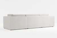 Destin Maguire Pewter Fabric 4-piece Modular Sectional