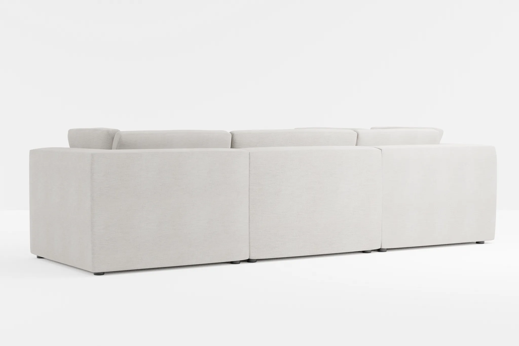 Destin Maguire Pewter Fabric 4-piece Modular Sectional