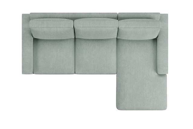 Edgewater Elevation Light Green Right Chaise Sectional