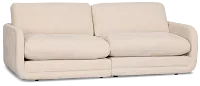 Jules Ivory Velvet 2 Piece Modular Sofa