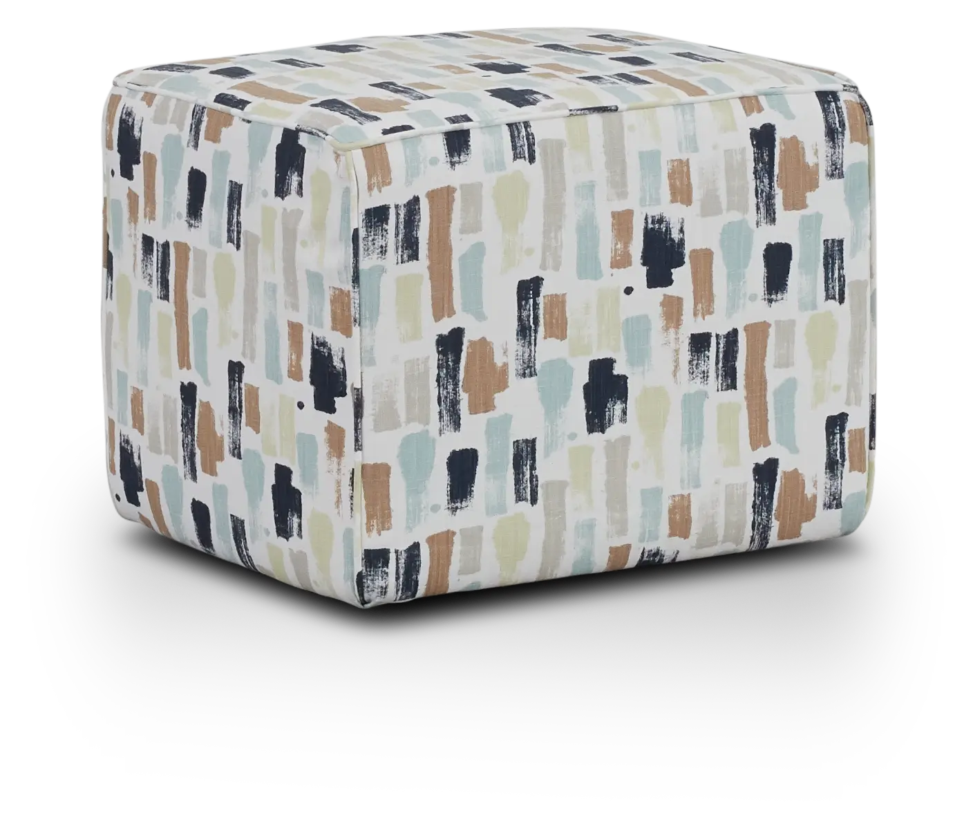 Artist Dark Blue Fabric Accent Pouf Artist Dark Blue Fabric Accent Pouf