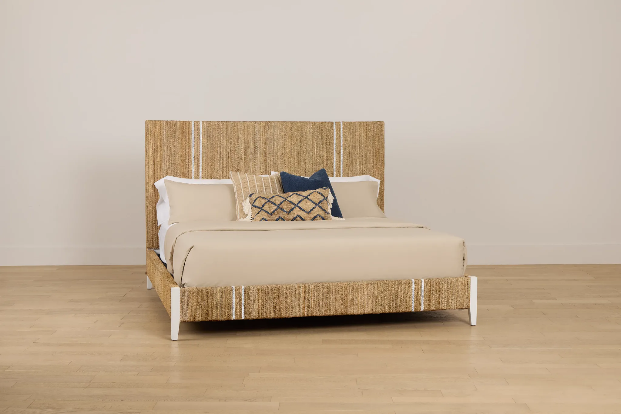 Nantucket Light Tone Woven Panel Bed