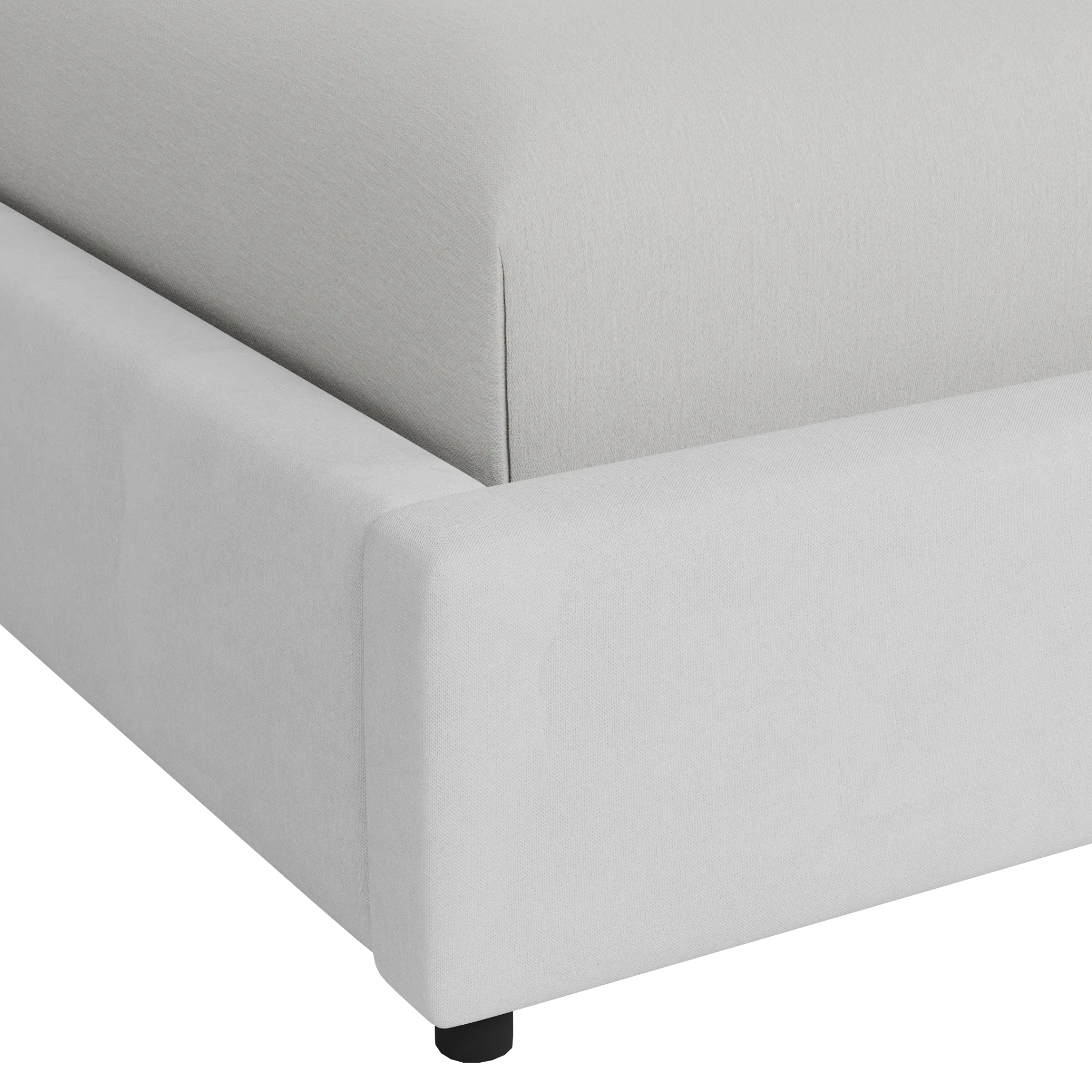 Grayton Peyton White 44" Upholstered Platform Bed