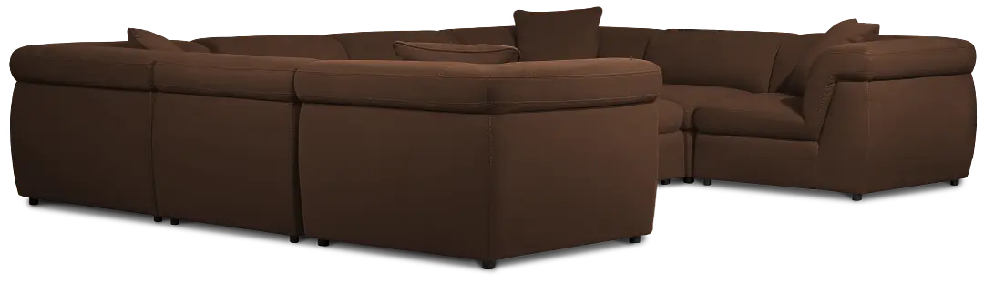 Aria Dark Brown Micro 10-piece Modular Sectional Aria Dark Brown Micro 10-piece Modular Sectional