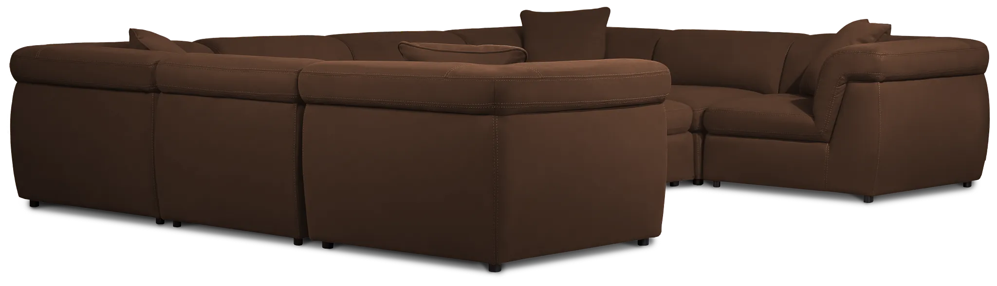 Aria Dark Brown Micro 10-piece Modular Sectional