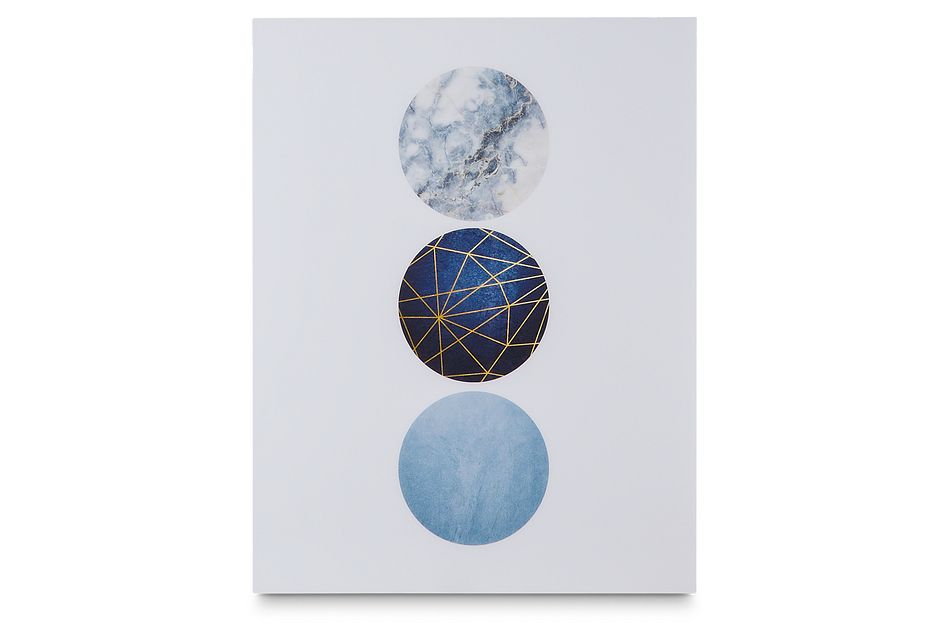 Odeta Dark Blue Acrylic Wall Art