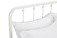 Rory White Metal Panel Bed