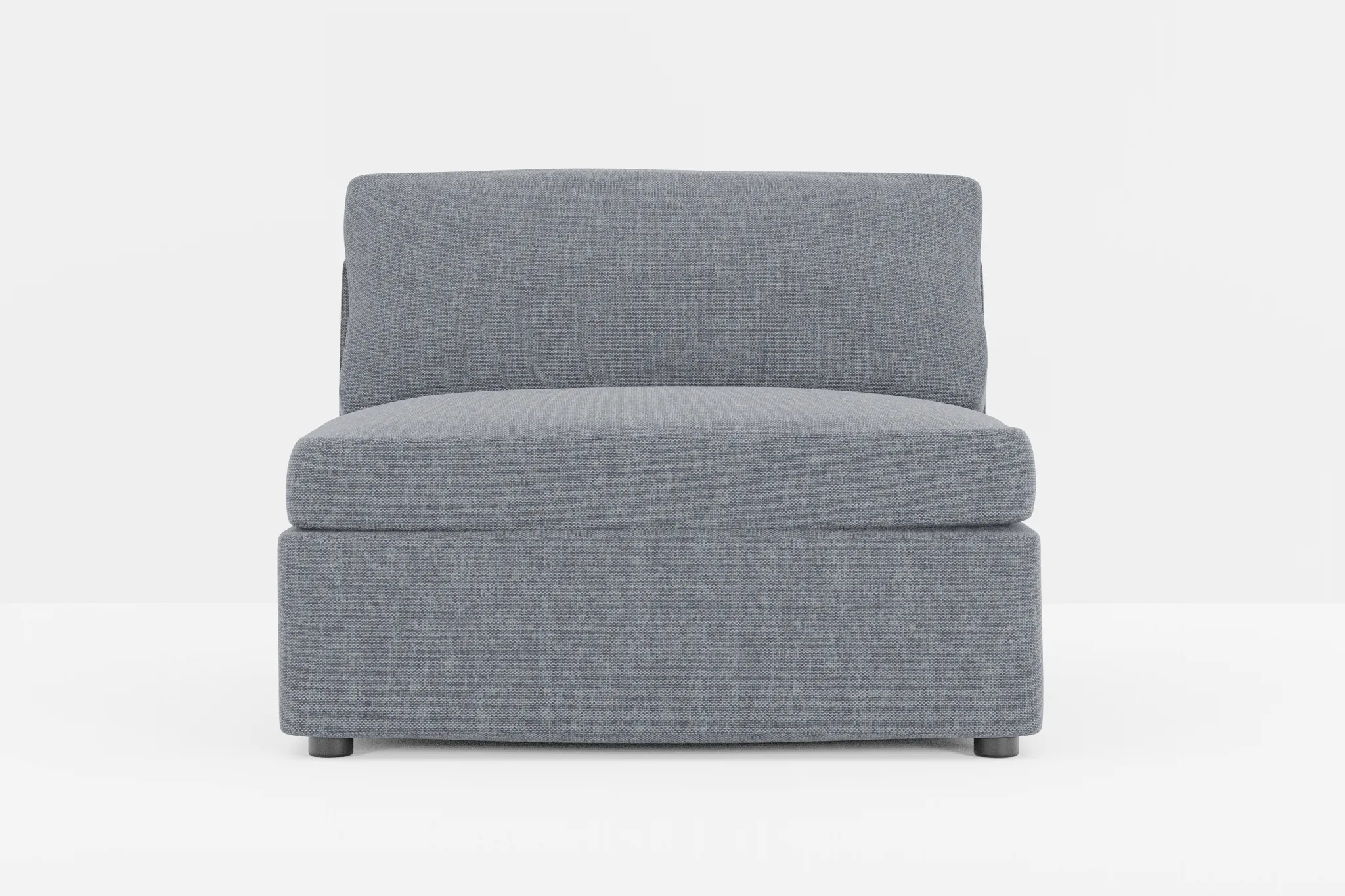 Destin Elevation Gray Fabric Armless Chair