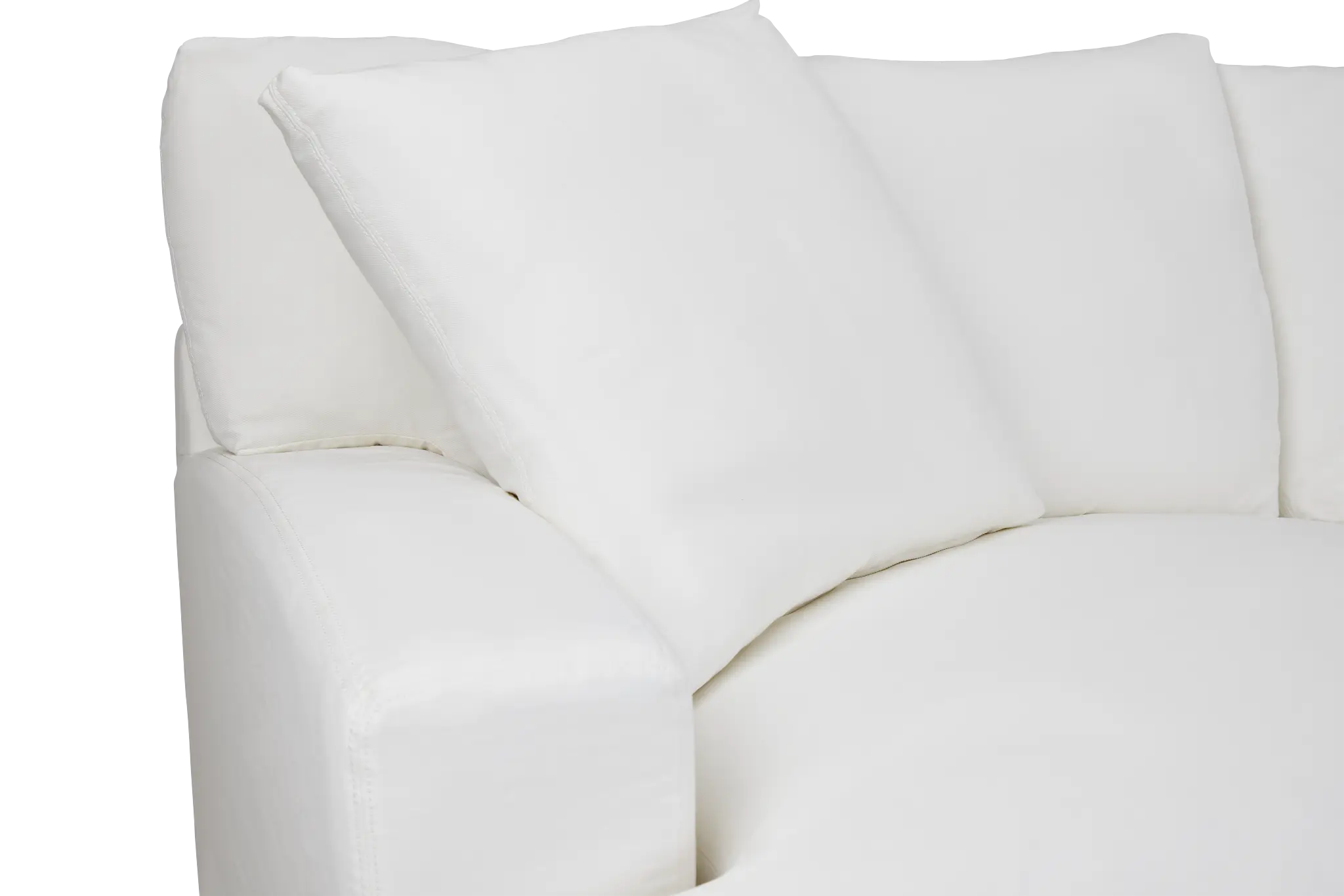 Delilah White Fabric Large Two-arm Sectional Delilah White Fabric Large Two-arm Sectional