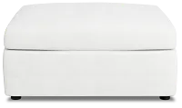 Destin Sutton White Fabric Cocktail Ottoman