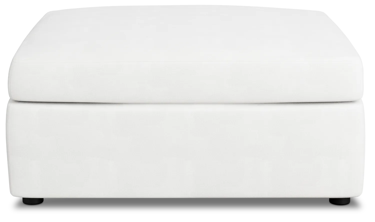 Destin Sutton White Fabric Cocktail Ottoman