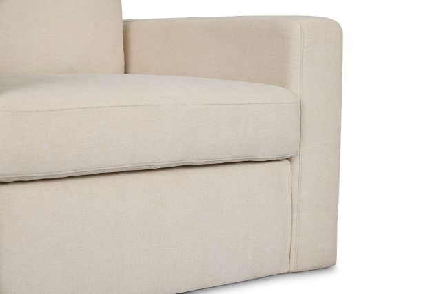 Addie Beige Fabric 6-piece Pit Storage Sectional