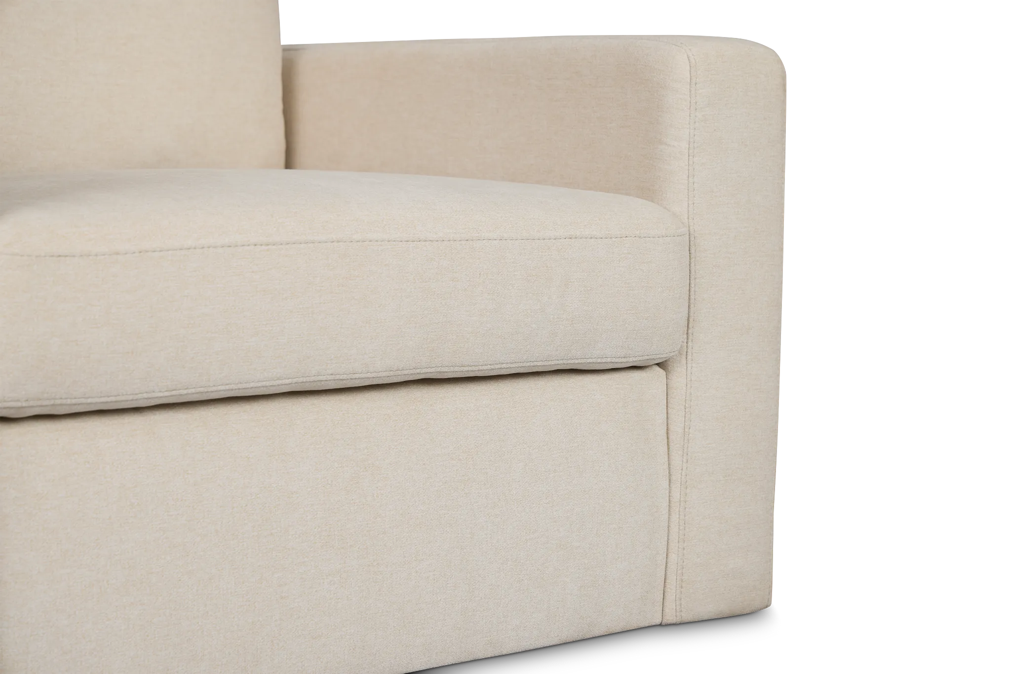 Addie Beige Fabric 6-piece Pit Storage Sectional