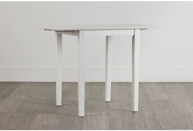 Woodstock White Drop Leaf High Dining Table