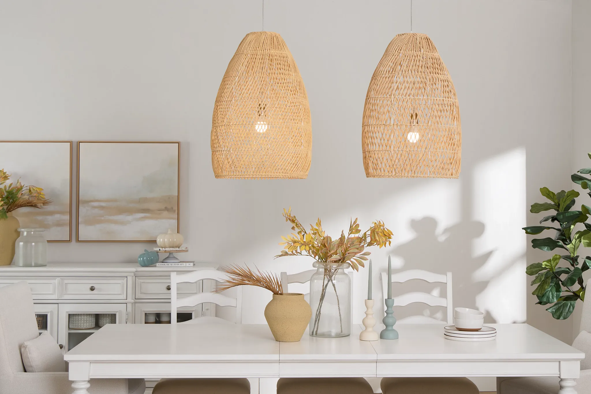 Rattan Large Pendant