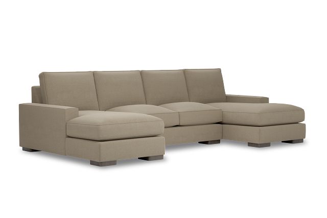 Edgewater Elite Taupe Double Chaise Sectional