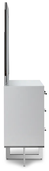 Cortina White Dresser & Mirror