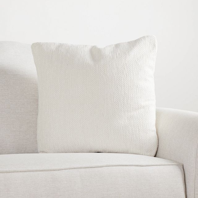 Revenue White 20" Accent Pillow