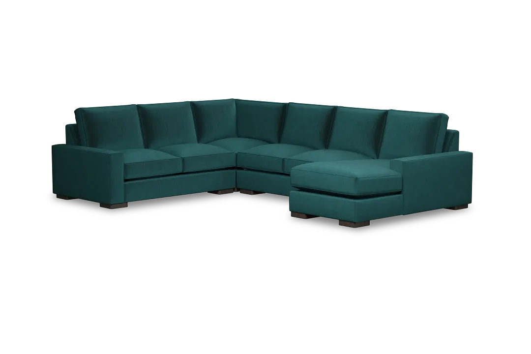 Edgewater Joya Teal Medium Right Chaise Sectional