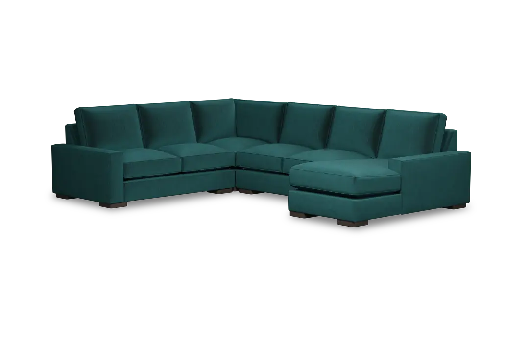 Edgewater Joya Teal Medium Right Chaise Sectional Edgewater Joya Teal Medium Right Chaise Sectional