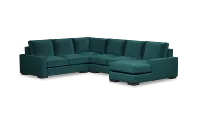 Edgewater Joya Teal Medium Right Chaise Sectional