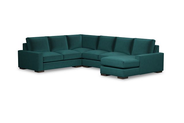 Edgewater Joya Teal Medium Right Chaise Sectional