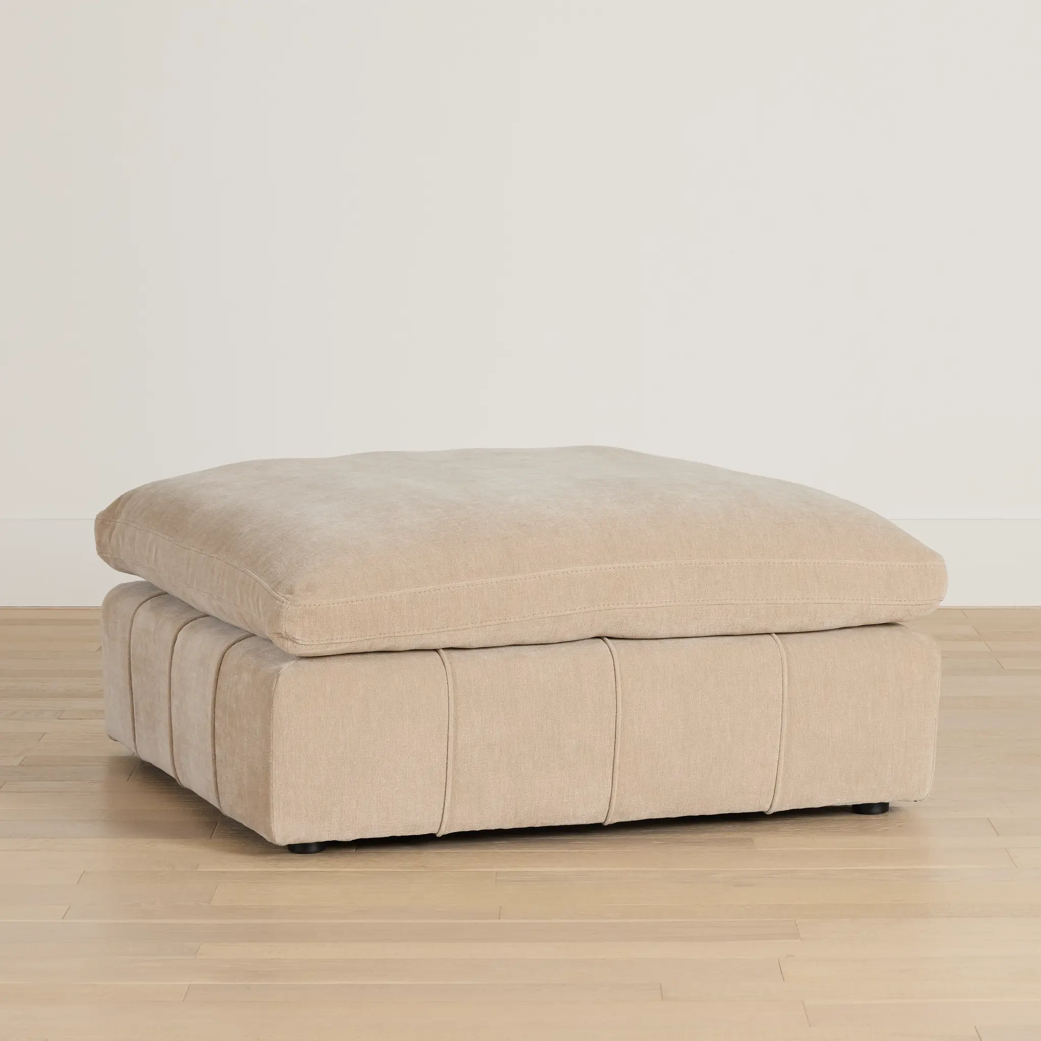 Cruz Light Beige Fabric Ottoman Cruz Light Beige Fabric Ottoman