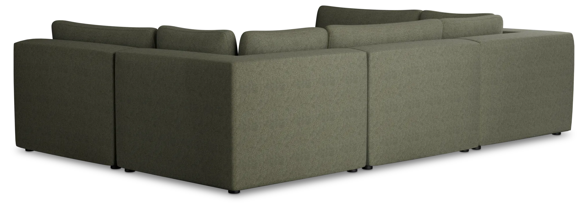 Destin Sutton Green Fabric 6-piece Pit Sectional