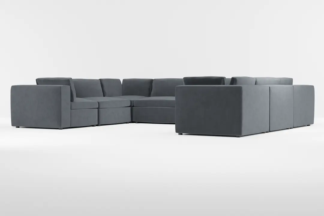 Destin Joya Gray Velvet 8-piece Modular Sectional Destin Joya Gray Velvet 8-piece Modular Sectional