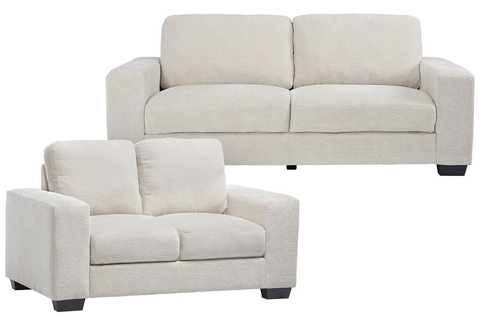 Estelle Beige Fabric Living Room