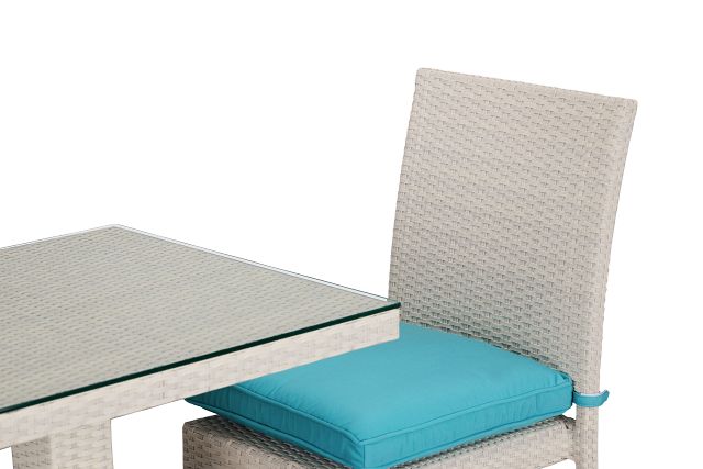 Bahia Dark Teal 27" Square Table & 2 Chairs