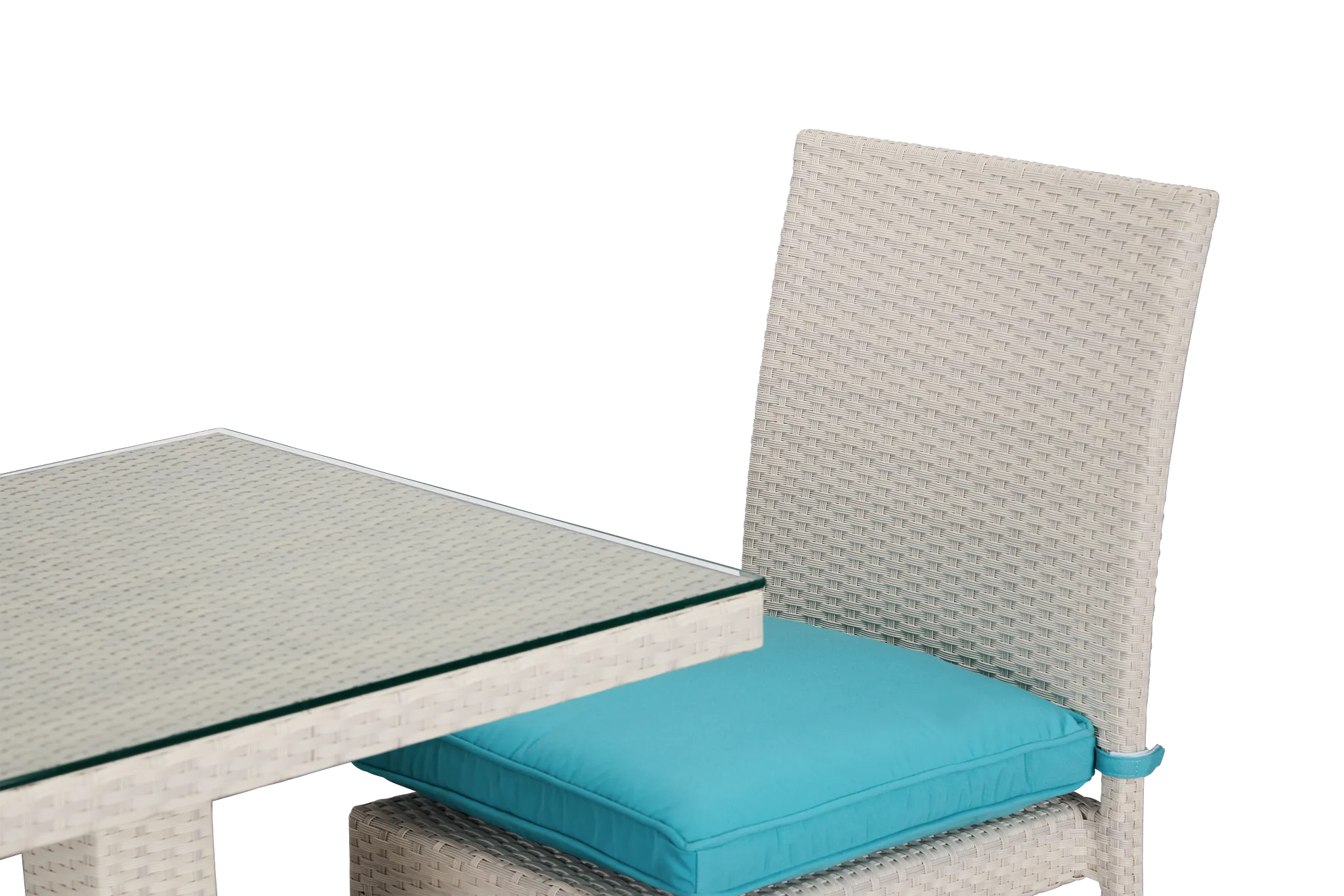 Bahia Dark Teal 27" Square Table & 2 Chairs