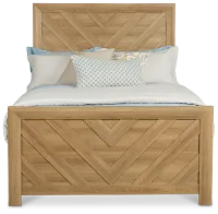 Delray Light Tone Panel Bed