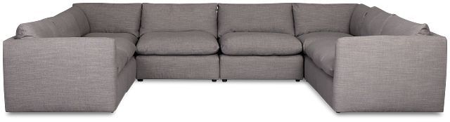 Serena Gray Fabric 8-piece Modular Sectional