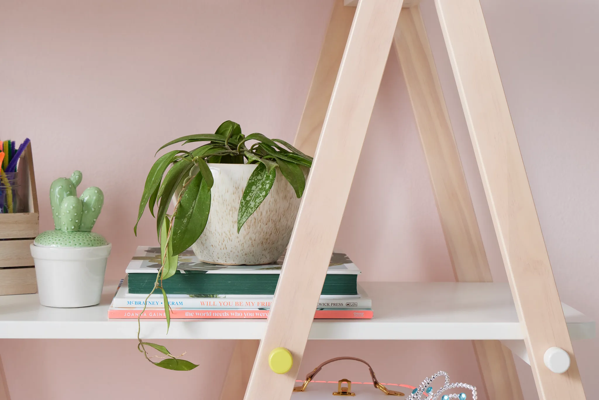 Dottie White Storage Bookcase