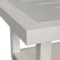 Sansa White Rectangular Coffee Table
