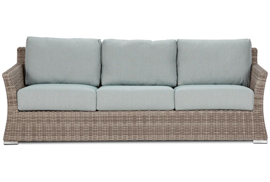 Raleigh Teal Woven Sofa, (1)