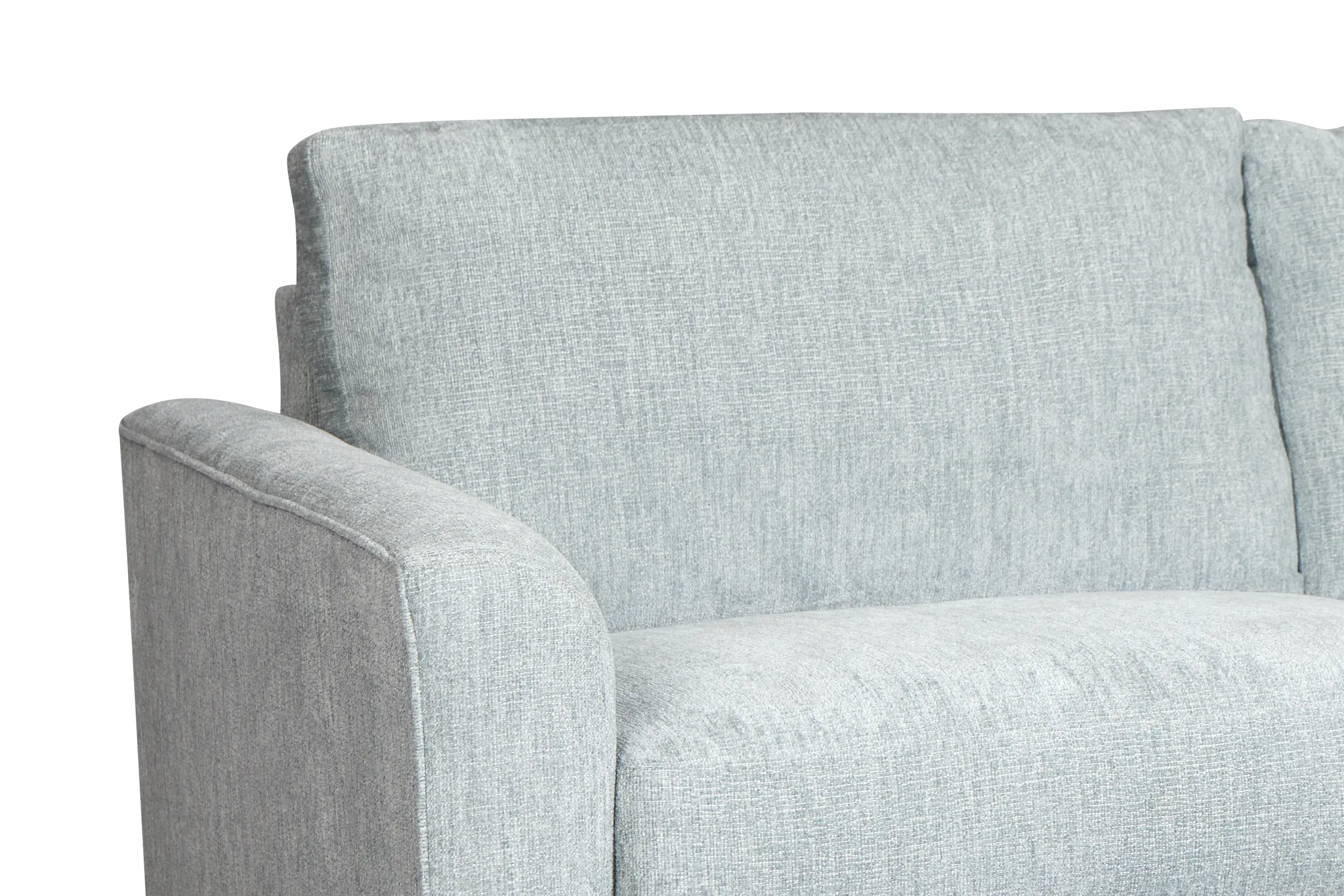 Shore Light Blue Fabric Memory Foam Sleeper