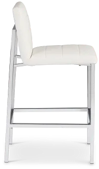 Amalfi White 30" Upholstered Barstool