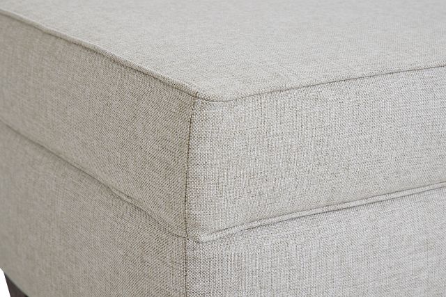 Cameron Beige Fabric Ottoman