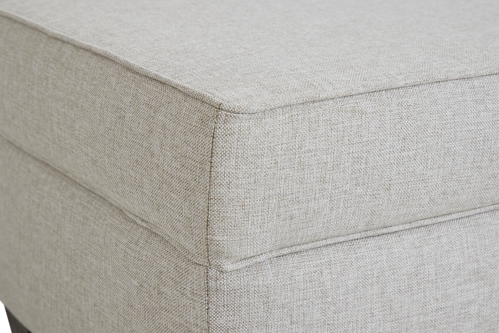 Cameron Beige Fabric Ottoman