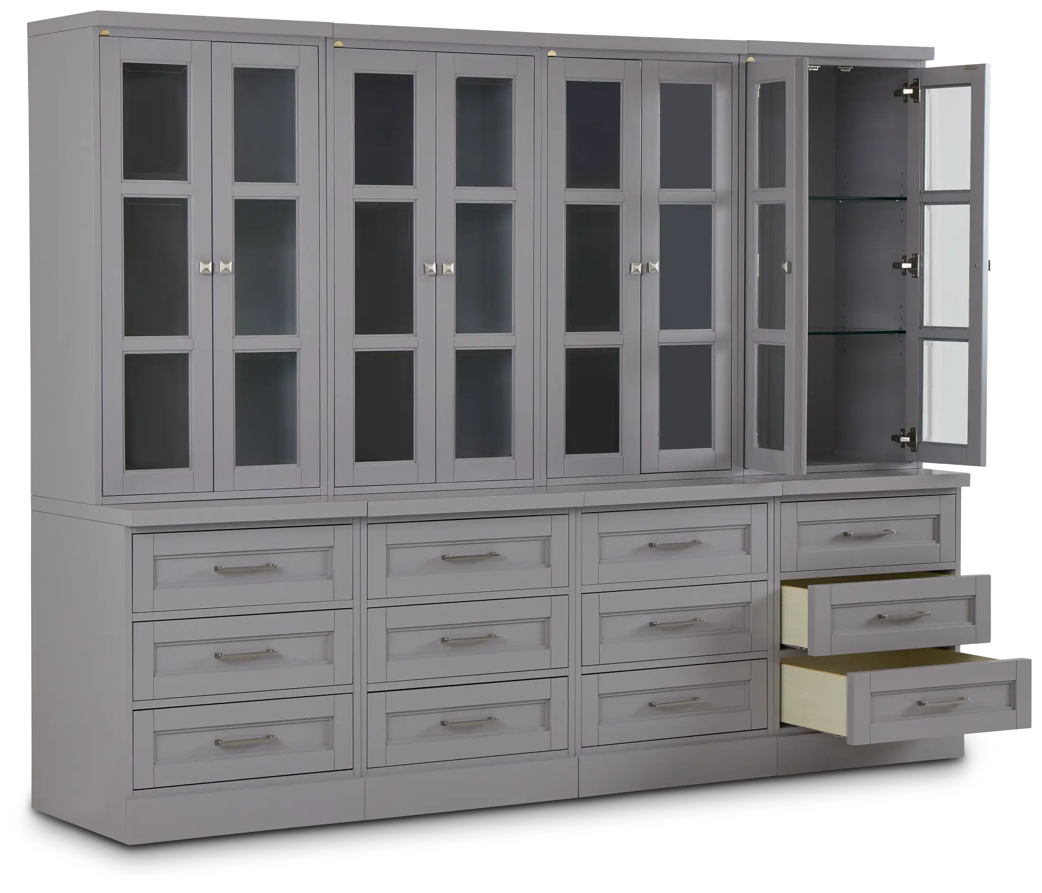 Newport Gray Drawer Bookcase Wall Newport Gray Drawer Bookcase Wall