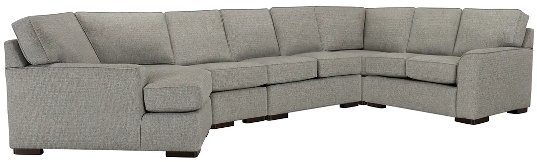 Austin Gray Fabric Large Left Cuddler Sectional Austin Gray Fabric Large Left Cuddler Sectional
