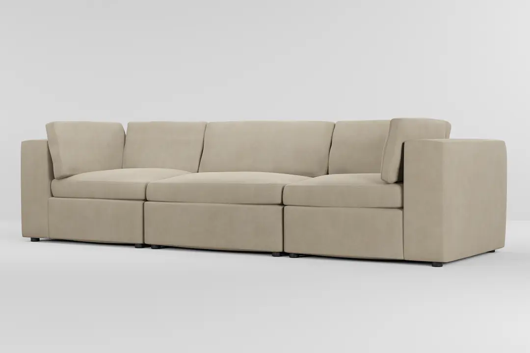 Destin Peyton Beige Fabric 3-piece Modular Sofa Destin Peyton Beige Fabric 3-piece Modular Sofa